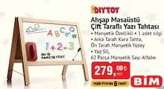 DİYTOY AHŞAP MASAÜSTÜ ÇİFT TARAFLI YAZI TAHTASI
